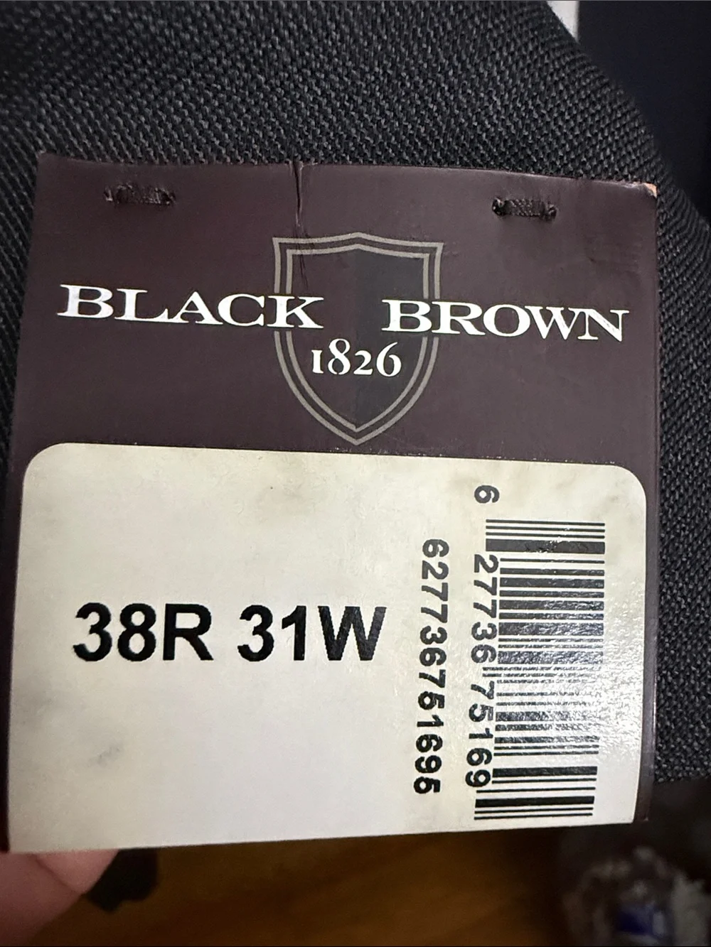 Black Brown 1826 Dark Gray Two-Button Suit Blazer